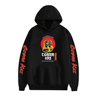 Inspired by Cobra Kai Karate Kid Hoodie Anime 100% Polyester Anime Harajuku Graphic Kawaii Hoodie For Men