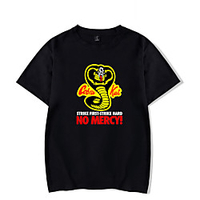 Inspired by Cobra Kai Karate Kid T-shirt Anime 100% Polyester Anime Harajuku Graphic Kawaii T-shirt For Men