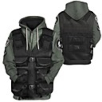 Inspired by Cosplay Army Cosplay Costume Hoodie Terylene 3D Printing Hoodie For Men