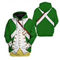 Inspired by Cosplay Army Cosplay Costume Hoodie Terylene 3D Printing Hoodie For Men