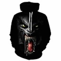 Inspired by Cosplay Beast Cosplay Costume Hoodie Plush Fabric 3D Printing Hoodie For Men
