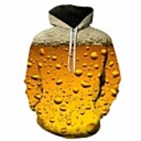 Inspired by Cosplay Beer Cosplay Costume Hoodie Plush Fabric 3D Printing Hoodie For Men