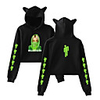 Inspired by Cosplay Billie Eilish Cosplay Costume Crop Top Hoodie Cotton Fibre Print Printing Hoodie For Women