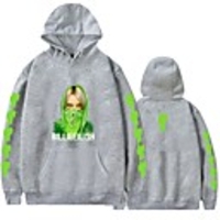 Inspired by Cosplay Billie Eilish Cosplay Costume Hoodie Cotton Fibre Print Printing Hoodie For Men