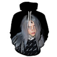 Inspired by Cosplay Billie Eilish Cosplay Costume Hoodie Pure Cotton Print Printing Fancy Hoodie For Men