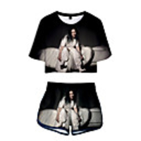 Inspired by Cosplay Billie Eilish Pants Cosplay Costume Pure Cotton Print Printing Shorts For Women