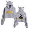 Inspired by Cosplay Boogie Cosplay Costume Crop Top Hoodie Polyester / Cotton Blend Graphic Printing Cat Ear Crop Top For Men