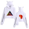 Inspired by Cosplay Boogie Cosplay Costume Crop Top Hoodie Polyester / Cotton Blend Graphic Printing Cat Ear Crop Top For Men