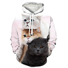 Inspired by Cosplay Cat Hoodie Anime 100% Polyester Anime 3D Harajuku Graphic Outerwear For Men