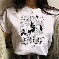 Inspired by Cosplay Cosplay Anime Cartoon Polyester / Cotton Blend Print Harajuku Graphic Kawaii T-shirt For Women