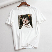 Inspired by Cosplay Cosplay Anime Cartoon Polyester / Cotton Blend Print Harajuku Graphic Kawaii T-shirt For Women