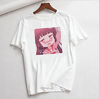 Inspired by Cosplay Cosplay Anime Cartoon Polyester / Cotton Blend Print Harajuku Graphic Kawaii T-shirt For Women
