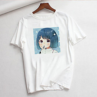 Inspired by Cosplay Cosplay Anime Cartoon Polyester / Cotton Blend Print Harajuku Graphic Kawaii T-shirt For Women