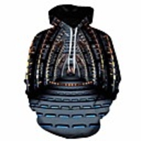 Inspired by Cosplay Geometry Cosplay Costume Hoodie Plush Fabric 3D Printing Hoodie For Men