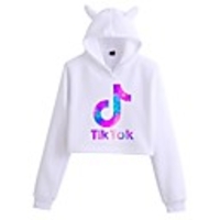 Inspired by Cosplay Hoodie Crop Top Hoodie Polyster Top For Women
