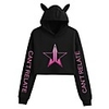 Inspired by Cosplay Jeffree Star Crop Top Hoodie Polyester / Cotton Blend Graphic Prints Printing Cat Ear Crop Top For Men