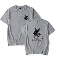 Inspired by Cosplay Lil peep Cosplay Costume T-shirt Cotton Fibre Print Printing T-shirt For Men