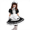 Inspired by Cosplay Maid Costume Anime Cosplay Costumes Japanese Cosplay Suits Dresses Headpiece Patchwork Short Sleeve Dress Collar Apron For Women