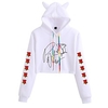 Inspired by Cosplay Payton Moormeier Crop Top Hoodie Polyester / Cotton Blend Graphic Prints Printing Cat Ear Crop Top For Men