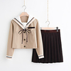 Inspired by Cosplay Schoolgirls Anime Cosplay Costumes Japanese Cosplay Suits Cosplay Tops / Bottoms School Uniforms Coat Shirt Skirt For Women