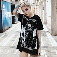 Inspired by Cosplay Skull Cosplay Costume T-shirt Polyester / Cotton Blend Graphic Printing T-shirt For Men