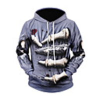 Inspired by Cosplay Skull Hoodie Polyster Print Printing Hoodie For Men