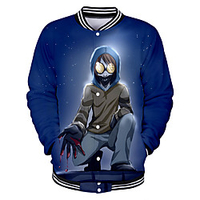 Inspired by Creepypasta Jeff Anime Cartoon Polyster Anime 3D Harajuku Graphic Outerwear For Men