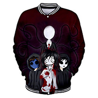 Inspired by Creepypasta Jeff Anime Cartoon Polyster Anime 3D Harajuku Graphic Outerwear For Men