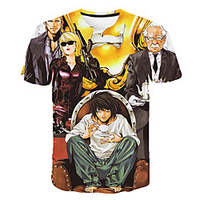Inspired by Death Note Cosplay Anime Cartoon 100% Polyester 3D Harajuku Graphic Kawaii T-shirt For Women