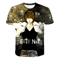 Inspired by Death Note Cosplay Anime Cartoon 100% Polyester 3D Harajuku Graphic Kawaii T-shirt For Women
