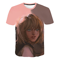 Inspired by Death Note Cosplay Anime Cartoon 100% Polyester 3D Harajuku Graphic Kawaii T-shirt For Women