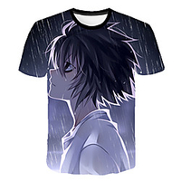 Inspired by Death Note Cosplay Anime Cartoon 100% Polyester 3D Harajuku Graphic Kawaii T-shirt For Women