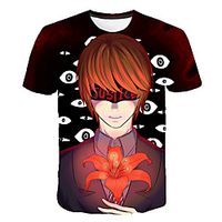 Inspired by Death Note Cosplay Anime Cartoon 100% Polyester 3D Harajuku Graphic Kawaii T-shirt For Women