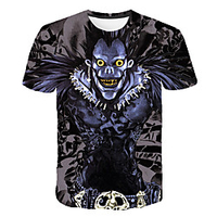 Inspired by Death Note Cosplay Anime Cartoon 100% Polyester 3D Harajuku Graphic Kawaii T-shirt For Women