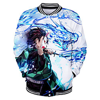 Inspired by Demon Slayer Anime Cartoon Polyster Anime 3D Harajuku Graphic Outerwear For Men