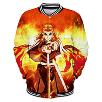 Inspired by Demon Slayer Anime Cartoon Polyster Anime 3D Harajuku Graphic Outerwear For Men