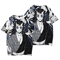 Inspired by Demon Slayer Cosplay Anime Cartoon 100% Polyester 3D Harajuku Graphic Kawaii T-shirt For Women