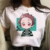 Inspired by Demon Slayer Cosplay Anime Cartoon Polyester / Cotton Blend Print Harajuku Graphic Kawaii T-shirt For Women
