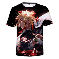 Inspired by Demon Slayer Cosplay Cosplay Costume T-shirt Terylene Graphic Printing T-shirt For Women