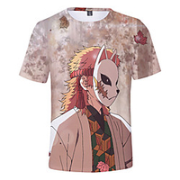 Inspired by Demon Slayer Cosplay Cosplay Costume T-shirt Terylene Graphic Printing T-shirt For Women
