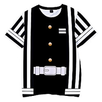 Inspired by Demon Slayer Cosplay Cosplay Costume T-shirt Terylene Stripes Printing T-shirt For Women