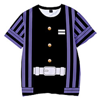 Inspired by Demon Slayer Cosplay Cosplay Costume T-shirt Terylene Stripes Printing T-shirt For Women