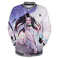 Inspired by Demon Slayer Kamado Nezuko Anime Cartoon Polyster Anime 3D Harajuku Graphic Outerwear For Men