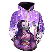Inspired by Demon Slayer Kamado Nezuko Cosplay Costume Hoodie Polyester / Cotton Blend 3D Printing Hoodie For Men