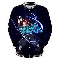 Inspired by Demon Slayer Kamado Tanjirou Anime Cartoon Polyster Anime 3D Harajuku Graphic Outerwear For Men