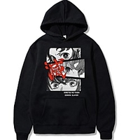 Inspired by Demon Slayer Kamado Tanjirou Cosplay Costume Hoodie Polyester / Cotton Blend Graphic Prints Printing Harajuku Graphic Hoodie For Men