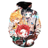 Inspired by Demon Slayer Kamado Tanjirou Cosplay Costume Hoodie Polyester / Cotton Blend Graphic Prints Printing Hoodie For Men