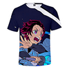 Inspired by Demon Slayer Kamado Tanjirou Cosplay Costume T-shirt Terylene Graphic Printing T-shirt For Women