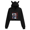 Inspired by Demon Slayer Kamado Tanjirou Crop Top Hoodie Polyester / Cotton Blend Graphic Prints Printing Crop Top For Men