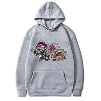 Inspired by Demon Slayer Kamado Tanjirou Koro Sensei Hoodie Anime 100% Polyester Anime Harajuku Graphic Kawaii Hoodie For Men